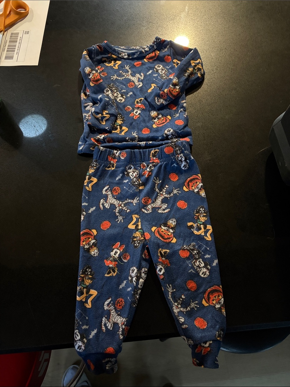 Disney Navy and Orange Halloween Character Pajama Set